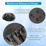 3 Pcs Super Jumbo Adjustable Satin Lined Shower Caps for Long Hair & Braids, Extra Large Shower Cap for Women & Men, Reusable XL with Waterproof Edge for Dreadlocks, Locs (Black) - PHamily Hair Care 