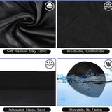 6Pcs Wave Cap for Men Silky Durags Elastic Band Wave Caps for 360 540 720 Waves Soft Breathable Satin Durag Unisex Adults Kids Skullies Beanies Hats Shower Cap