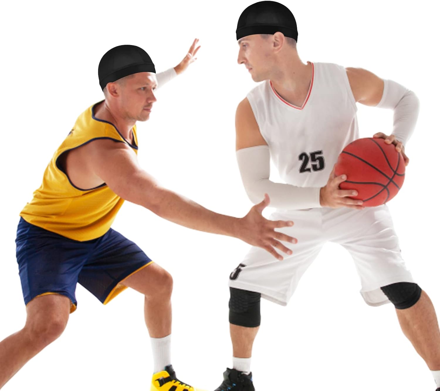 6Pcs Wave Cap for Men Silky Durags Elastic Band Wave Caps for 360 540 720 Waves Soft Breathable Satin Durag Unisex Adults Kids Skullies Beanies Hats Shower Cap