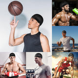 6Pcs Wave Cap for Men Silky Durags Elastic Band Wave Caps for 360 540 720 Waves Soft Breathable Satin Durag Unisex Adults Kids Skullies Beanies Hats Shower Cap