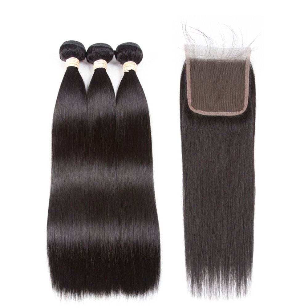 10A Brazillian Human Hair Straight 3 Bundles