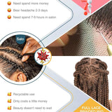 Full Lace Frontal Knotless Box Braid Wig- Glueless Synthetic Cornrow Braided Lace Front Wigs with Baby Hair 