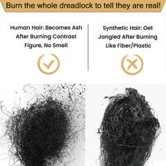 Dreadlock Extensions Loc Extensions Human Hair for Men/Women 30 Strands 6Inch 100% Real Human Hair Permanent Dreadlock Extensions Locs Extensions